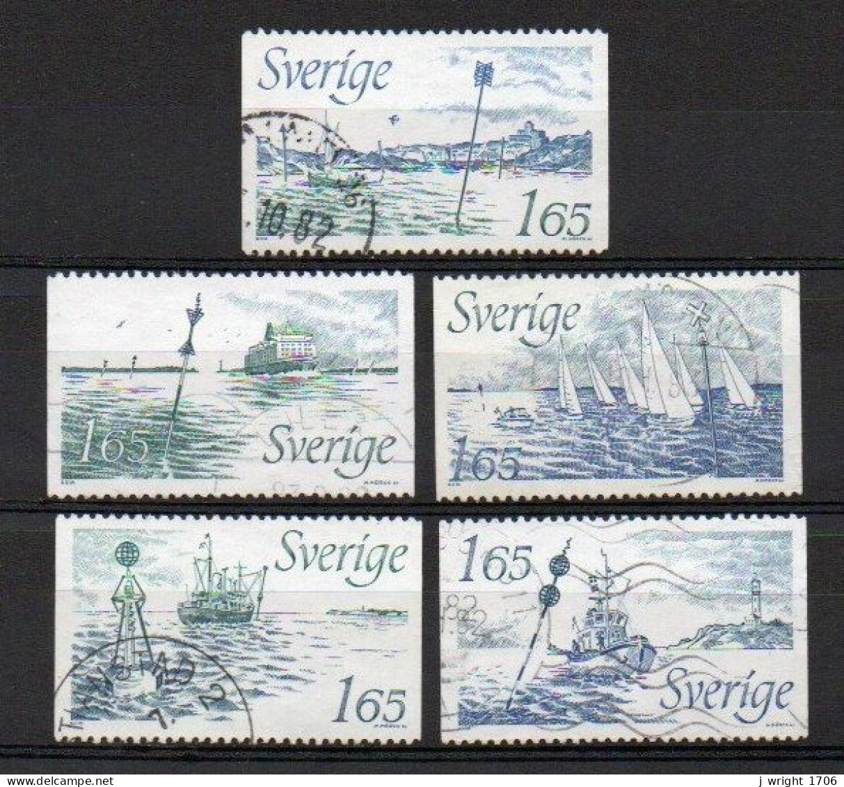 Sweden, 1982, International Buoyage System, Set, USED - Gebruikt