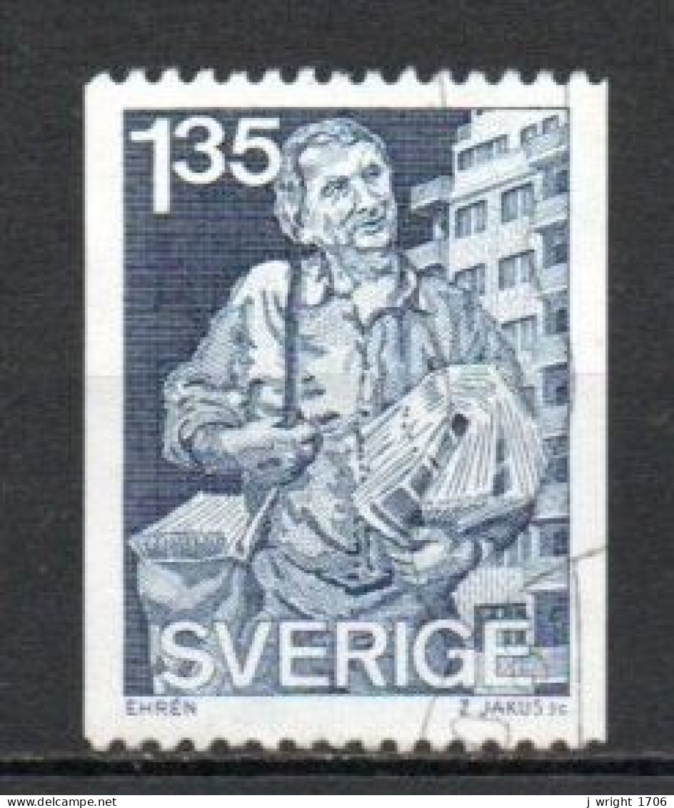 Sweden, 1982, Newspaper Distributor, 1.35kr, USED - Used Stamps