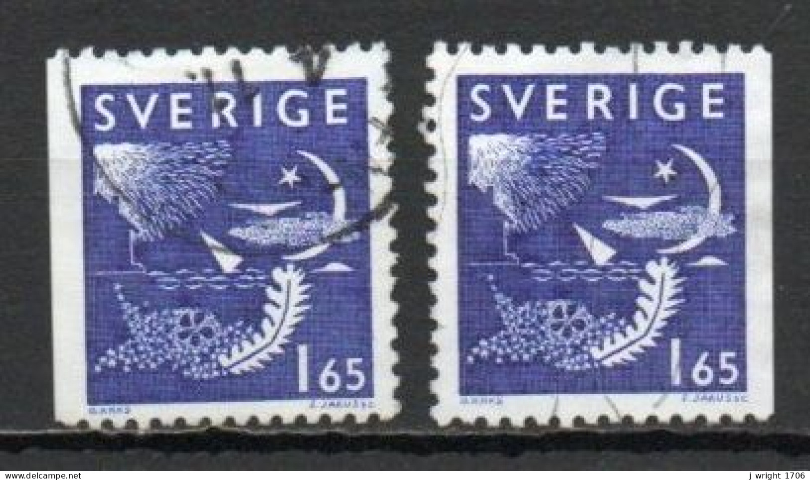 Sweden, 1981, Night & Day, 1.65kr/2 X Perf 3 Sides, USED - Usati