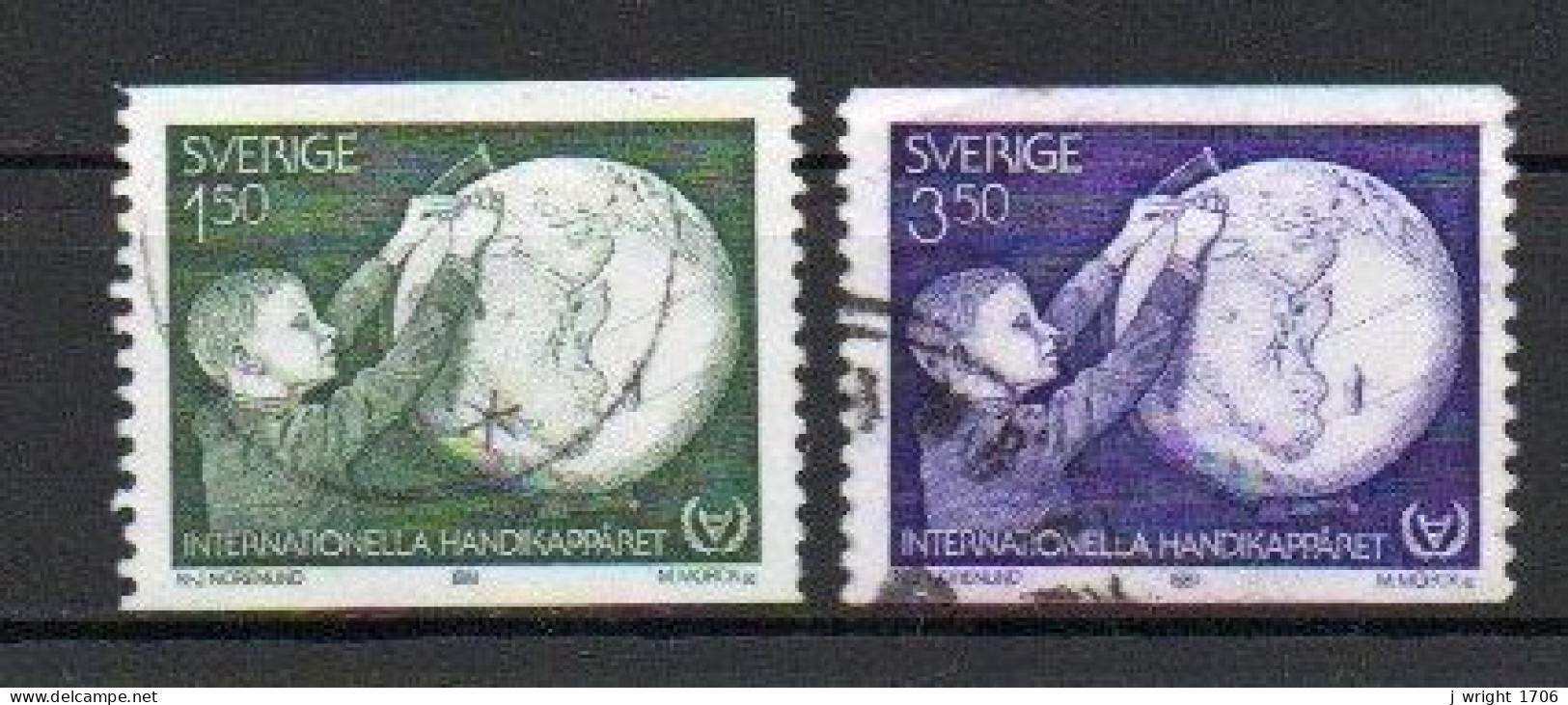 Sweden, 1981, International Year Of Disabled, Set, USED - Oblitérés