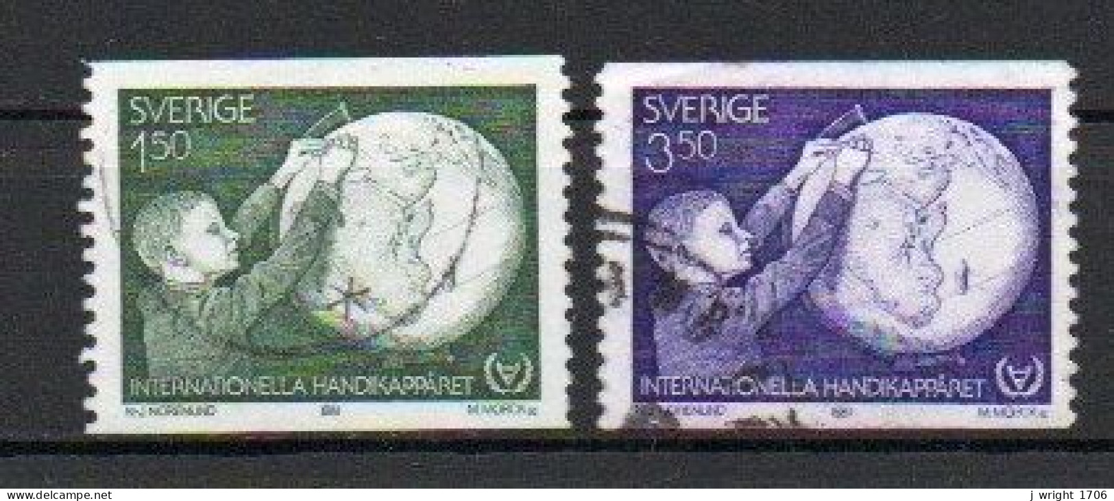 Sweden, 1981, International Year Of Disabled, Set, USED - Gebraucht