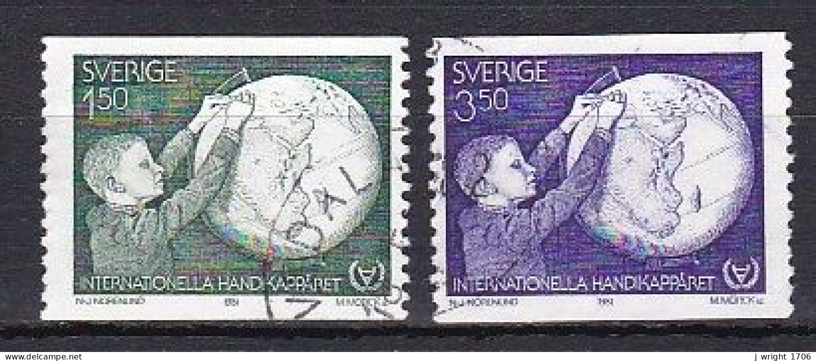 Sweden, 1981, International Year Of Disabled, Set, USED - Oblitérés