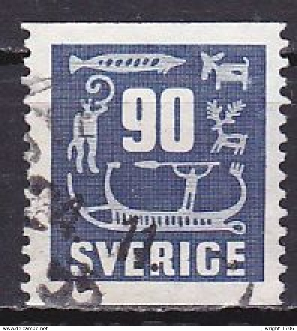 Sweden, 1954, Rock Carvings, 90ö, USED - Oblitérés