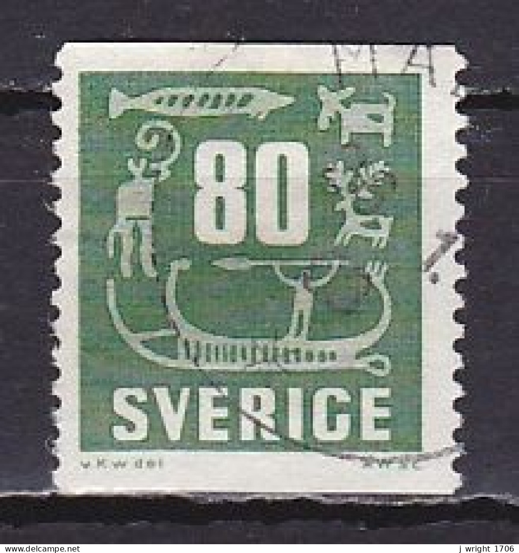 Sweden, 1957, Rock Carvings, 80ö, USED - Oblitérés