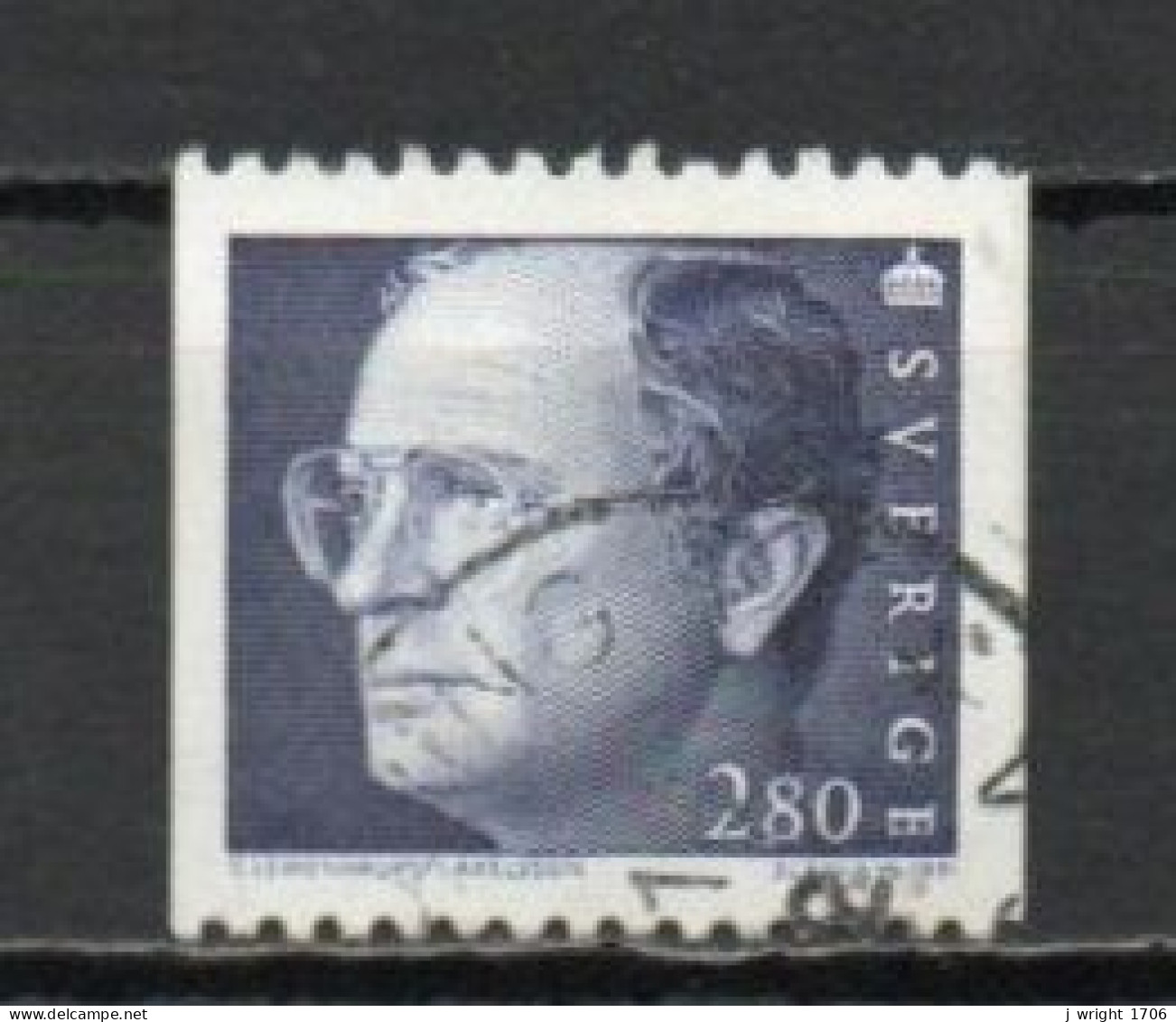 Sweden, 1991, King Carl XVI Gustaf, 2.80kr, USED - Oblitérés