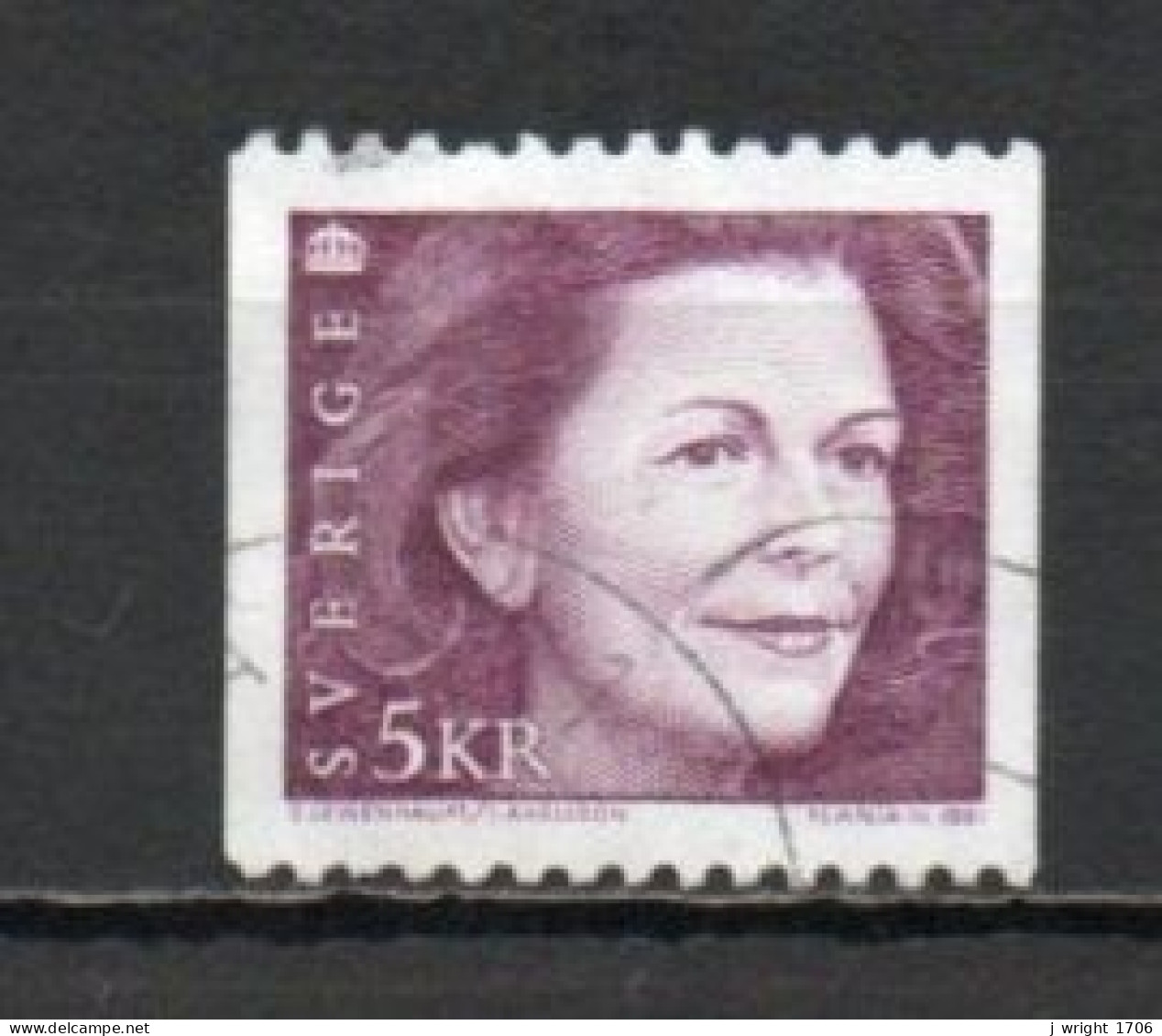 Sweden, 1991, Queen Silvia, 5kr, USED - Gebraucht