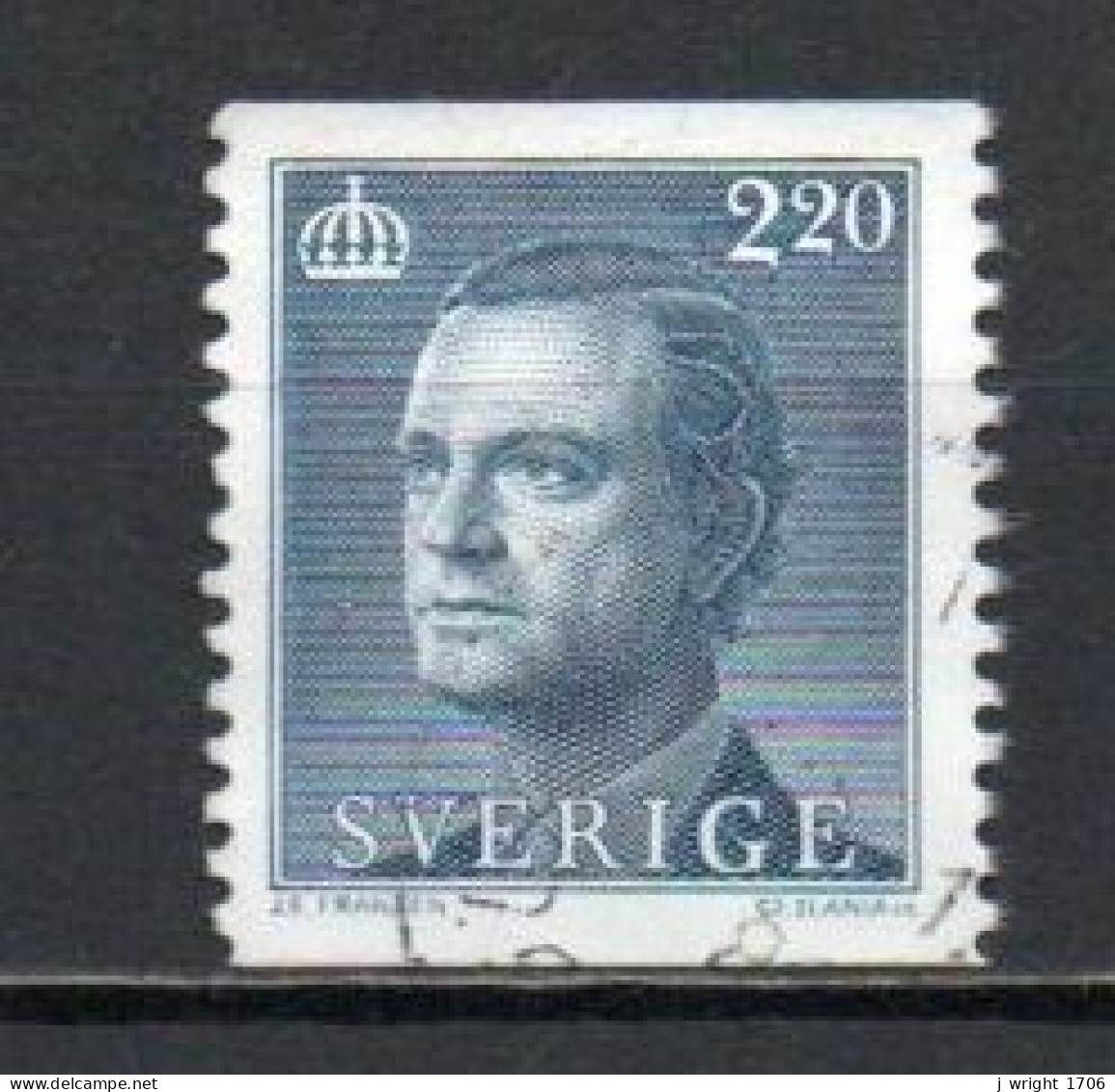 Sweden, 1988, King Carl XVI Gustaf, 2.20kr, USED - Used Stamps