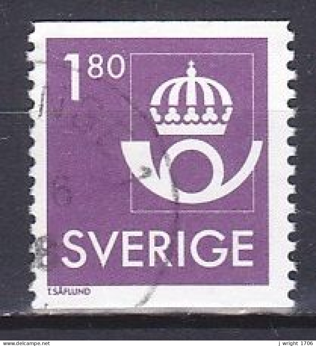 Sweden, 1987, New Post Office Emblem, 1.80kr, USED - Usados
