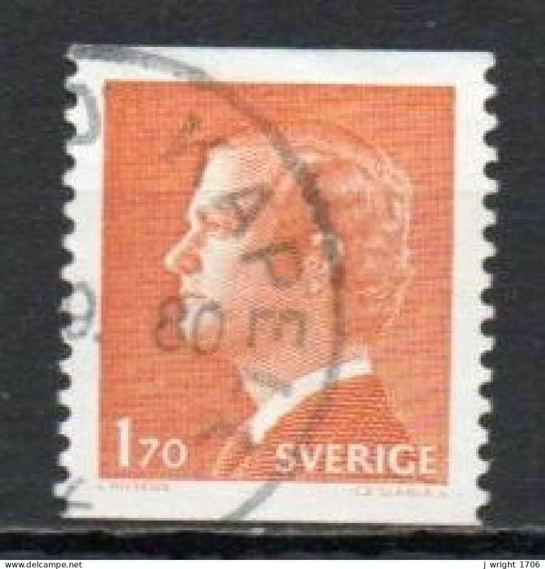 Sweden, 1978, King Carl XVI Gustaf, 1.70kr, USED - Used Stamps