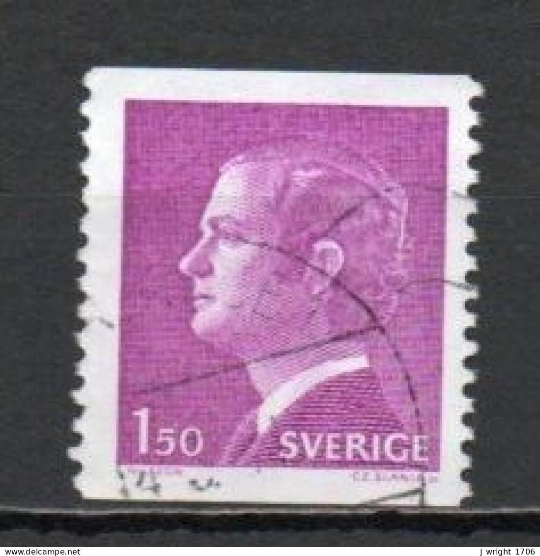 Sweden, 1980, King Carl XVI Gustaf, 1.50kr/Perf 2 Sides, USED - Gebruikt