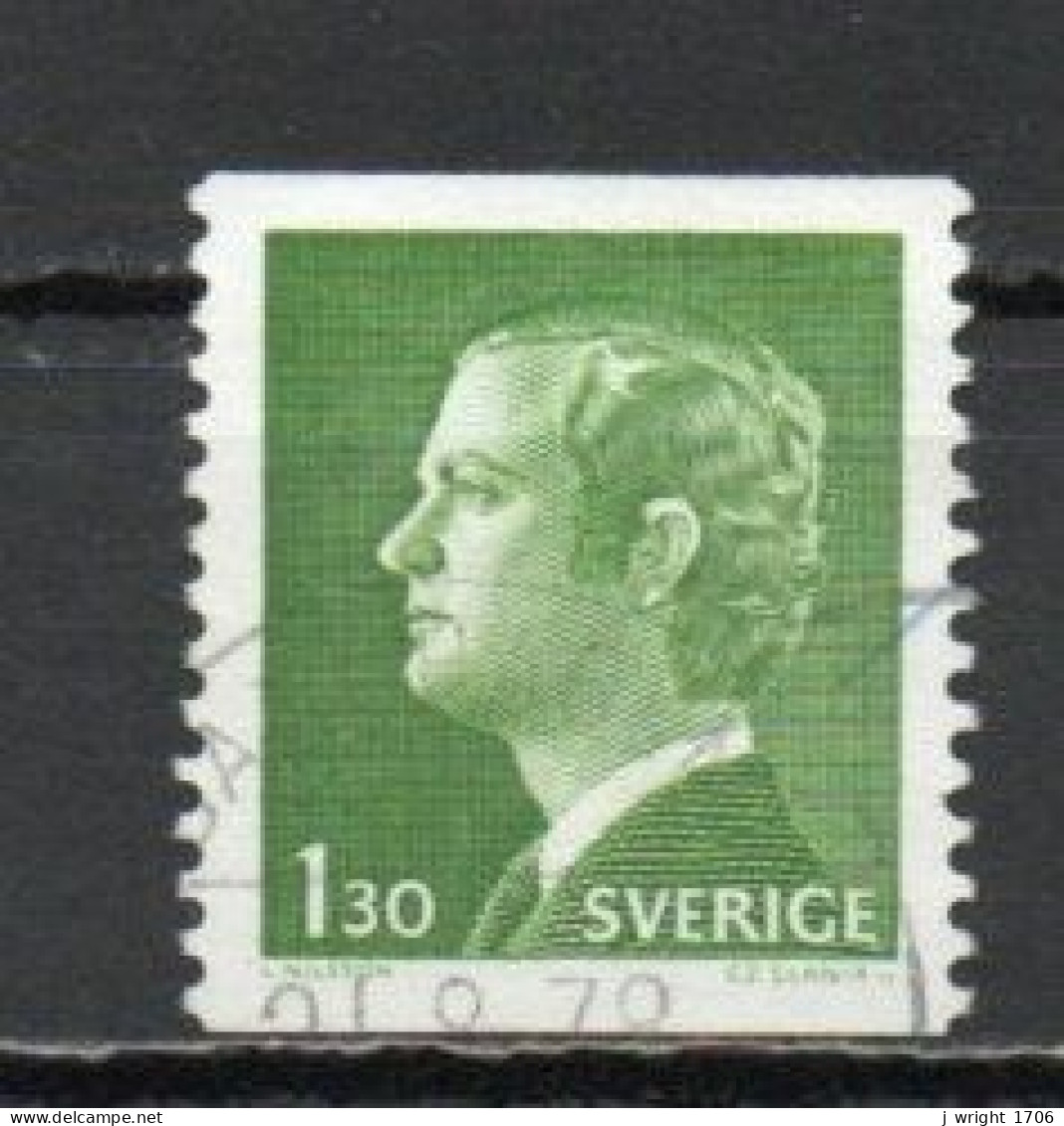 Sweden, 1978, King Carl XVI Gustaf, 1.30kr/Perf 2 Sides, USED - Oblitérés