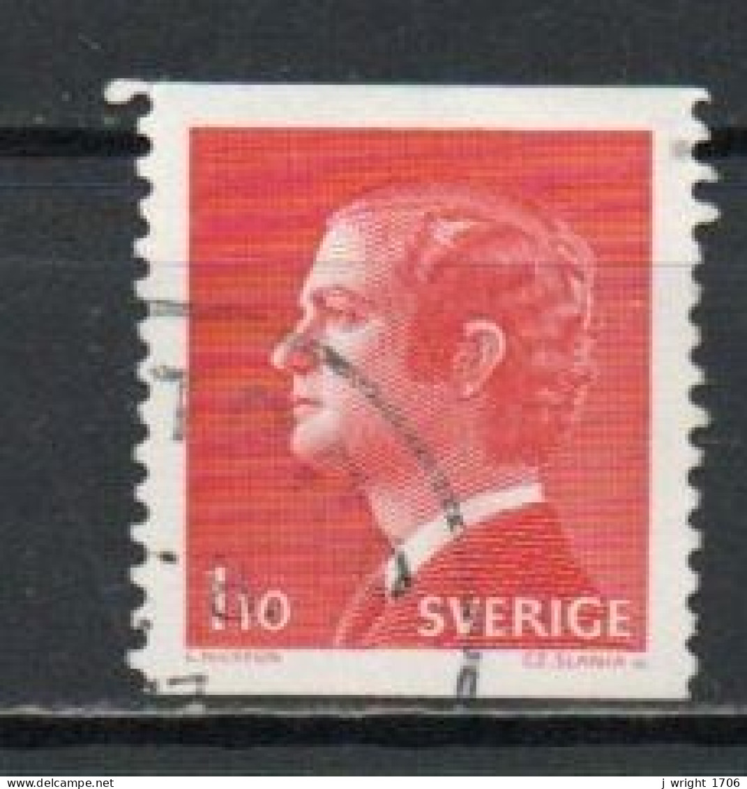 Sweden, 1975, King Carl XVI Gustaf, 1.10kr/Perf 2 Sides, USED - Gebraucht