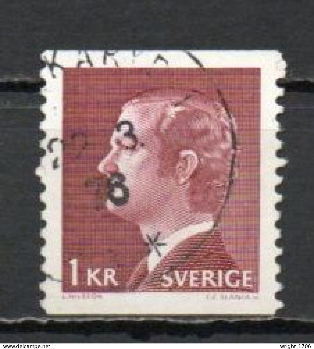 Sweden, 1974, King Carl XVI Gustaf, 1kr/Perf 2 Sides, USED - Gebruikt