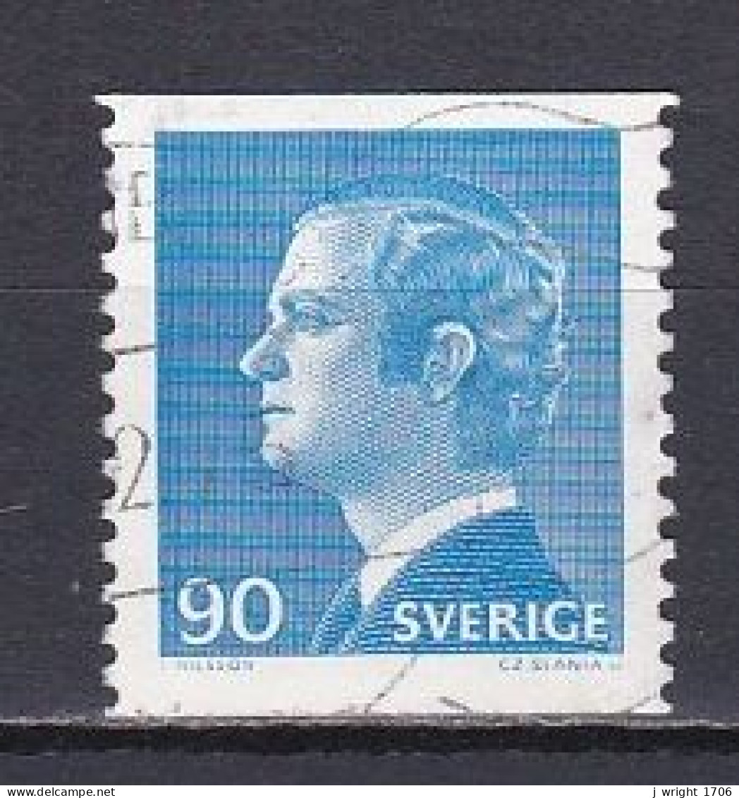 Sweden, 1975, King Carl XVI Gustaf, 90ö/Perf 2 Sides, USED - Gebruikt