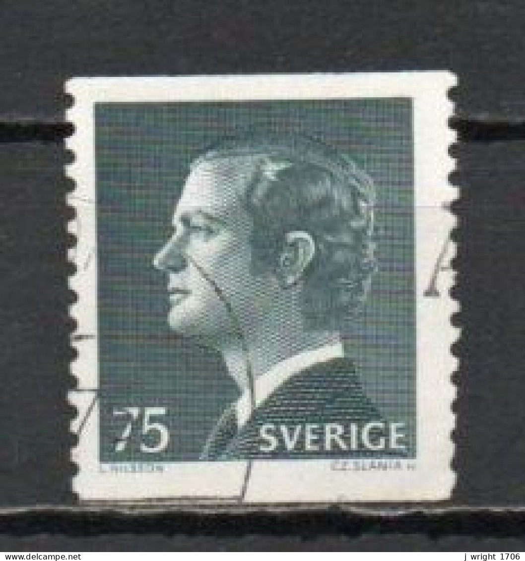 Sweden, 1974, King Carl XVI Gustaf, 75ö/Perf 2 Sides, USED - Oblitérés