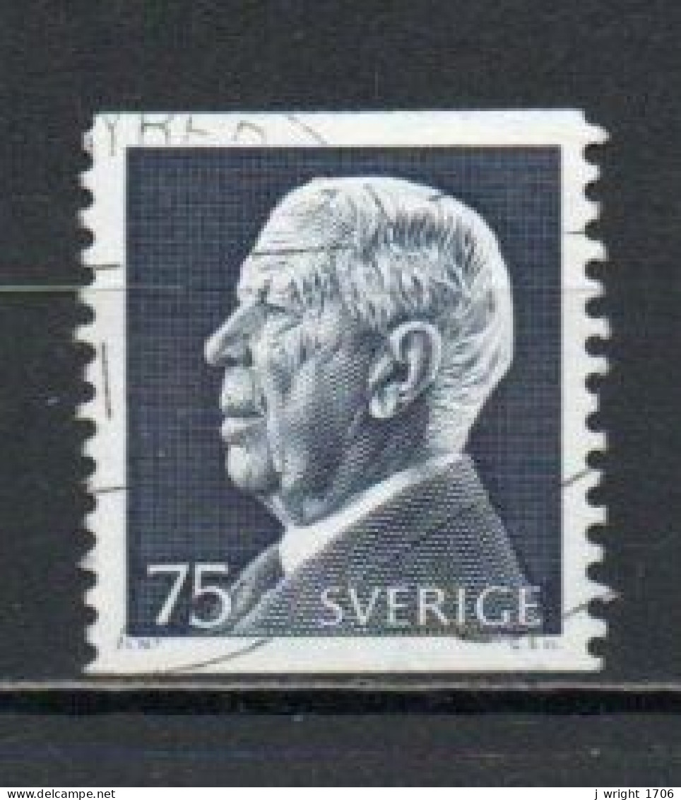 Sweden, 1972, King Gustaf VI Adolf, 75ö/Perf 2 Sides, USED - Gebraucht