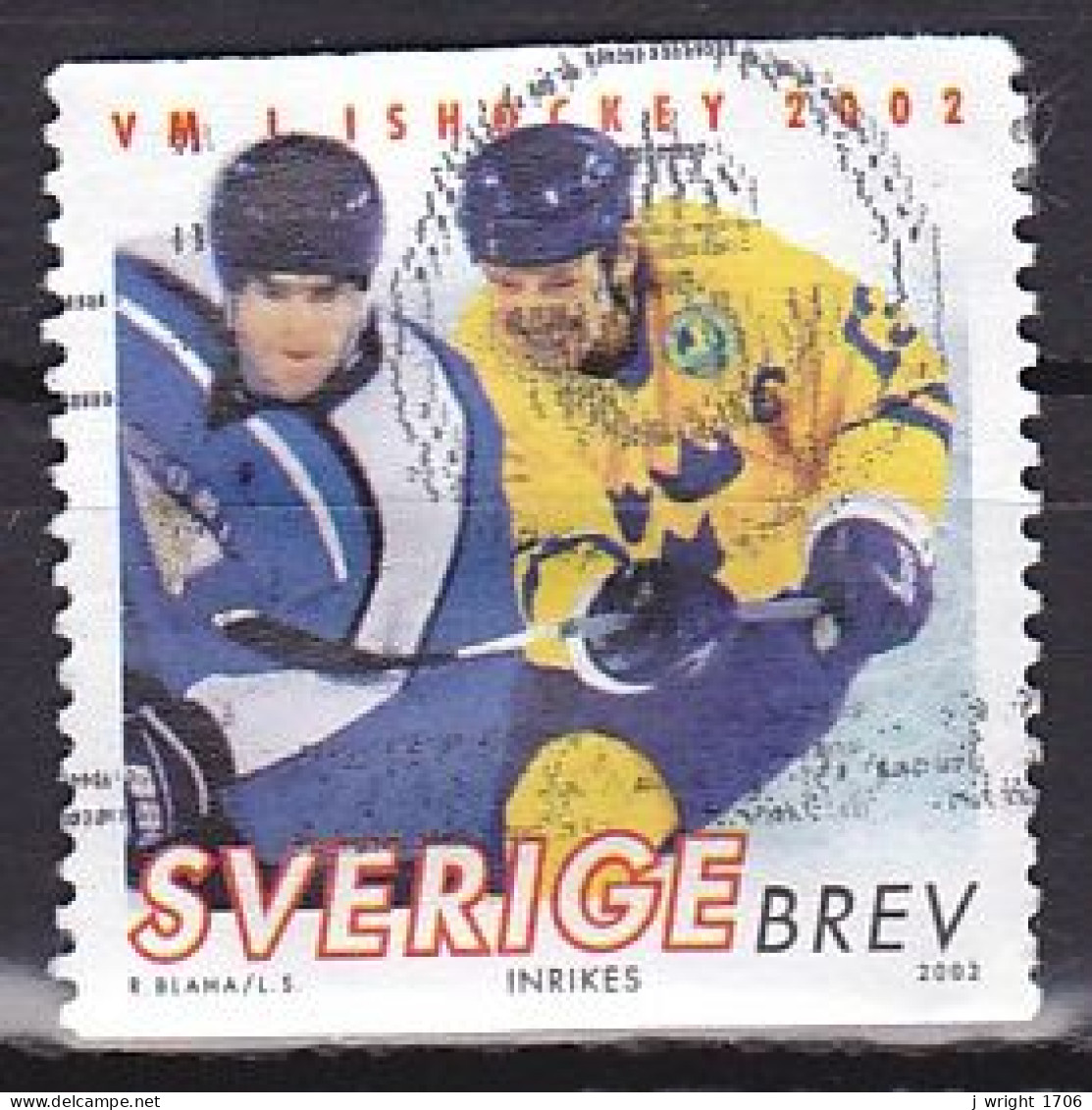 Sweden, 2002, World Ice Hockey Championships, Letter, USED - Gebraucht