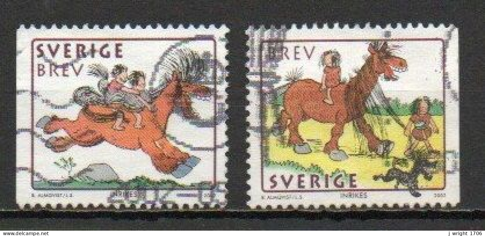 Sweden, 2002, Chinese New Year Of Horse, Set, USED - Usados