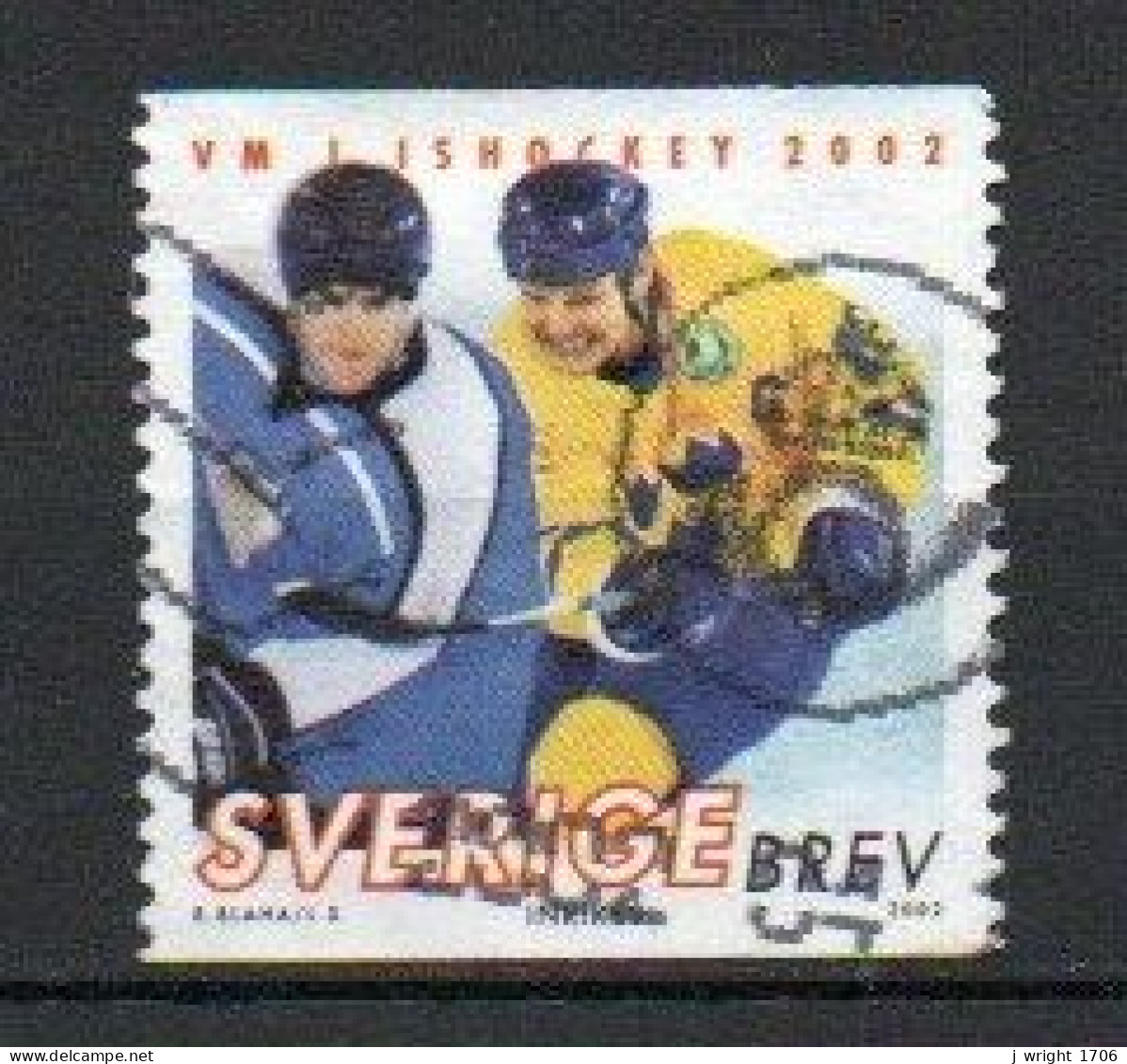 Sweden, 2002, World Ice Hockey Championships, Letter, USED - Gebraucht