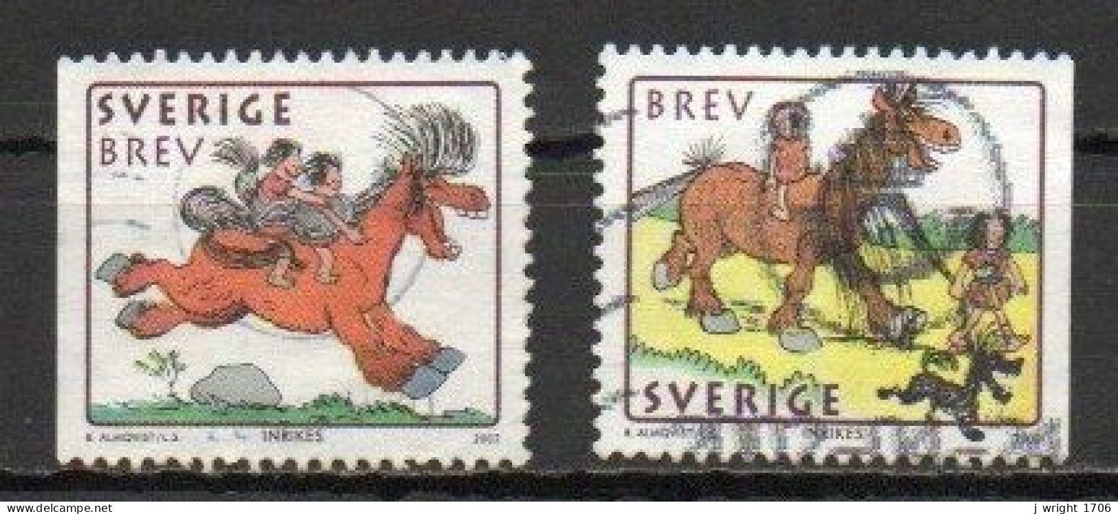 Sweden, 2002, Chinese New Year Of Horse, Set, USED - Usati