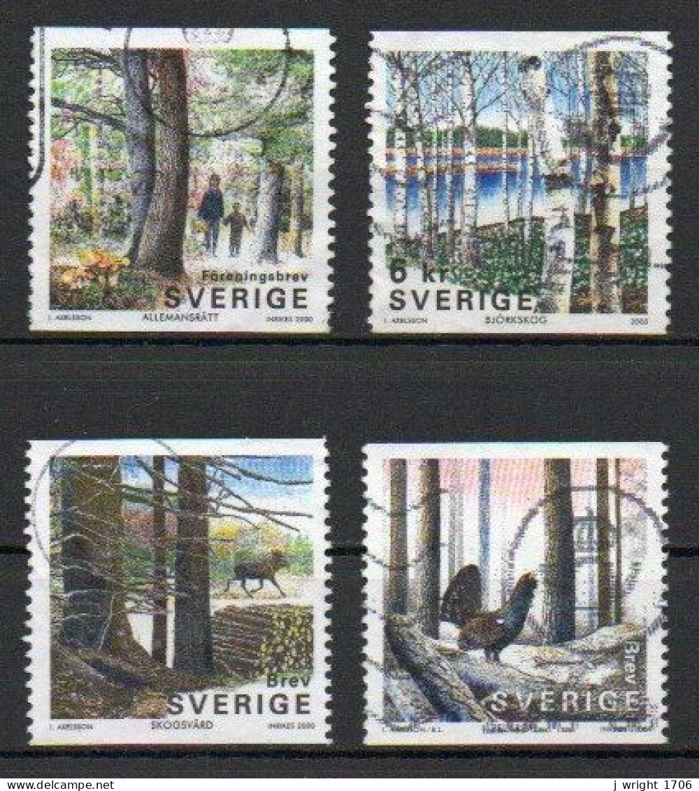 Sweden, 2000, Swedish Forests, Set, USED - Used Stamps