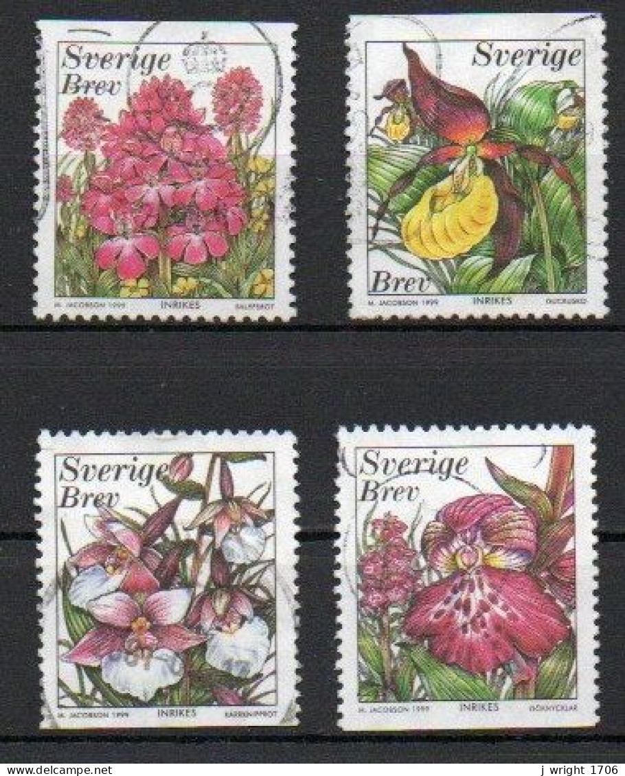 Sweden, 1999, Orchids, Set, USED - Usados