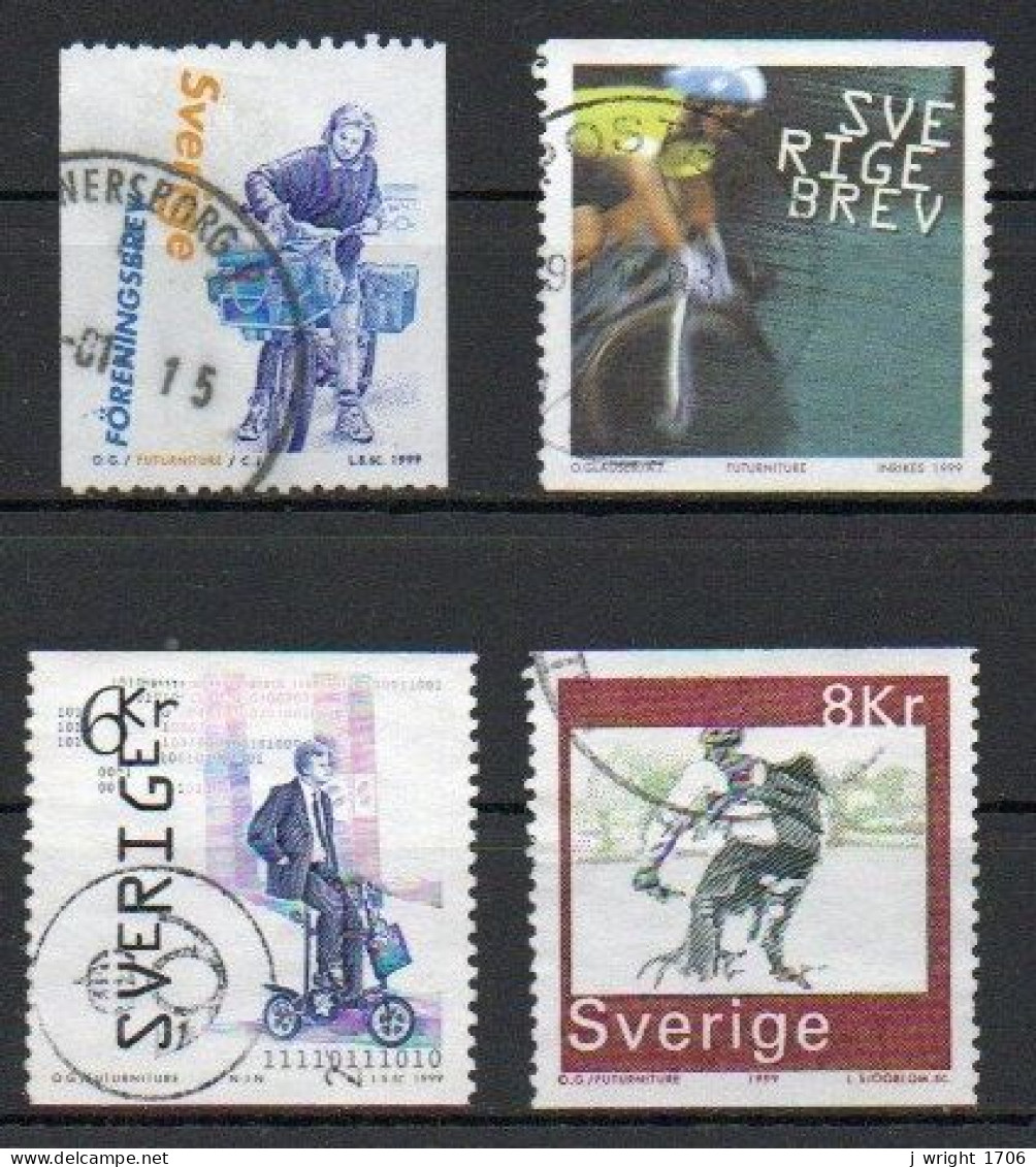 Sweden, 1999, Bicycles, Set, USED - Used Stamps