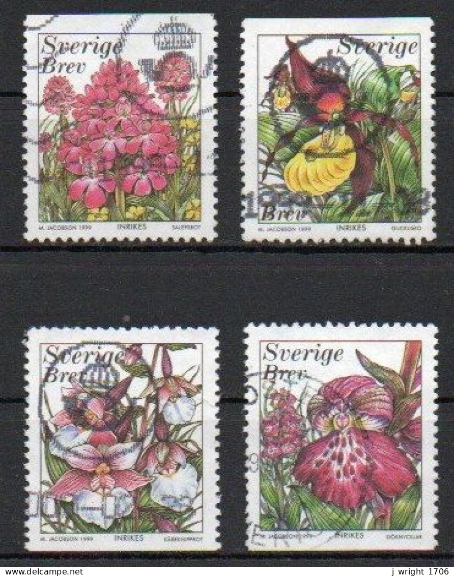 Sweden, 1999, Orchids, Set, USED - Gebruikt