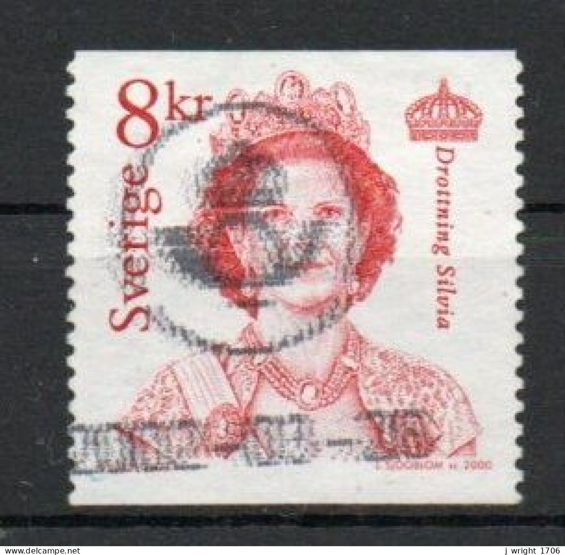 Sweden, 2000, Queen Silvia, 8Kr, USED - Usados