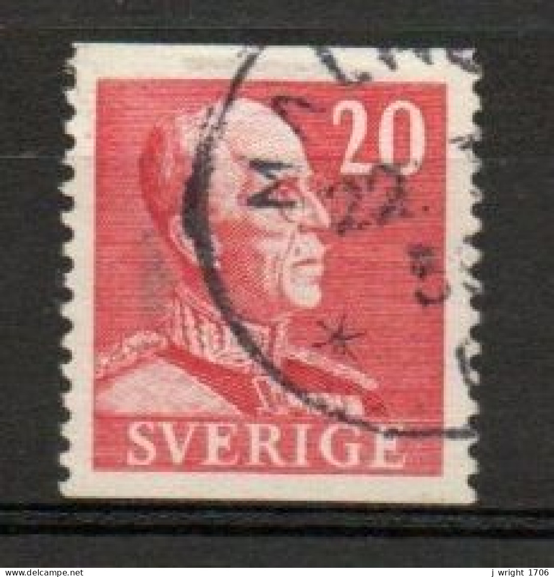 Sweden, 1939, King Gustaf V, 20ö/Small '20'/Perf 2 Sides, USED - Oblitérés