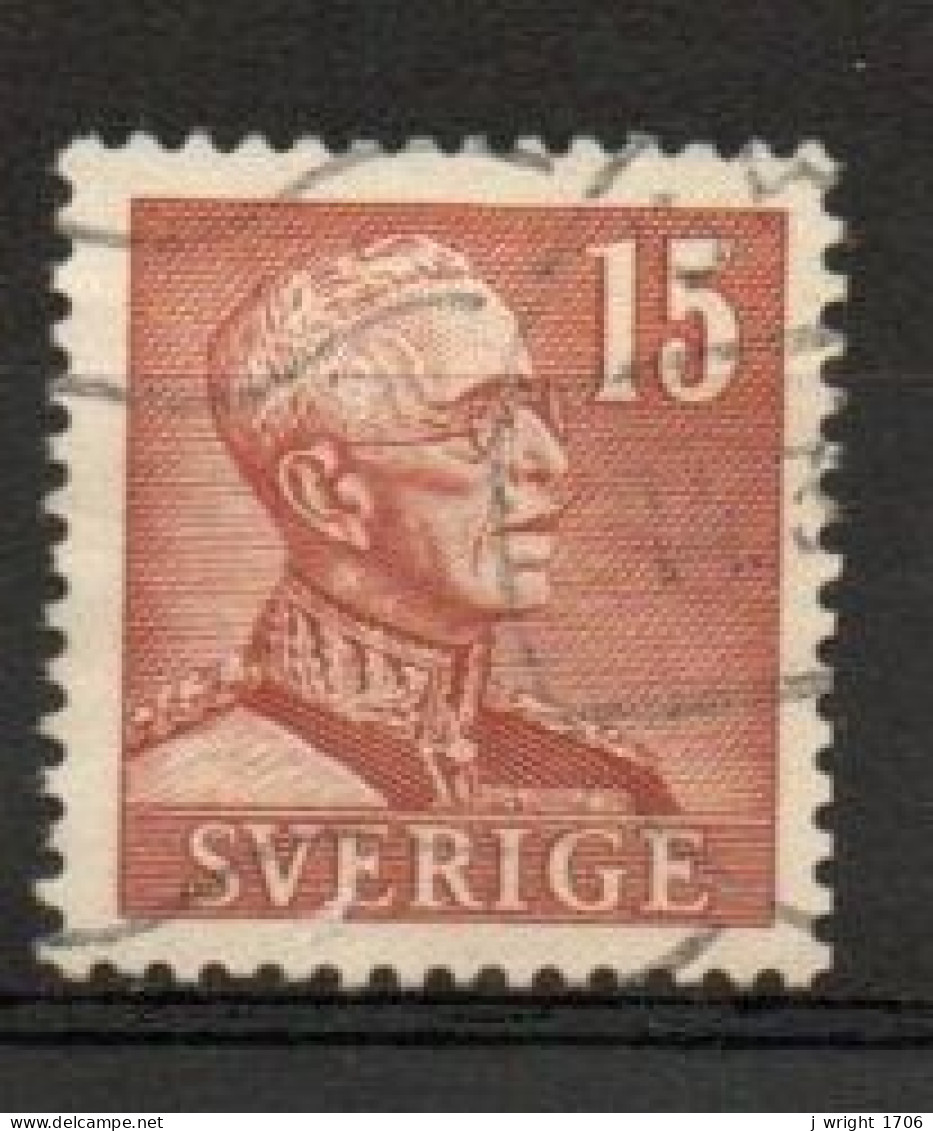 Sweden, 1946, King Gustaf V, 15ö/Perf 4 Sides, USED - Gebraucht
