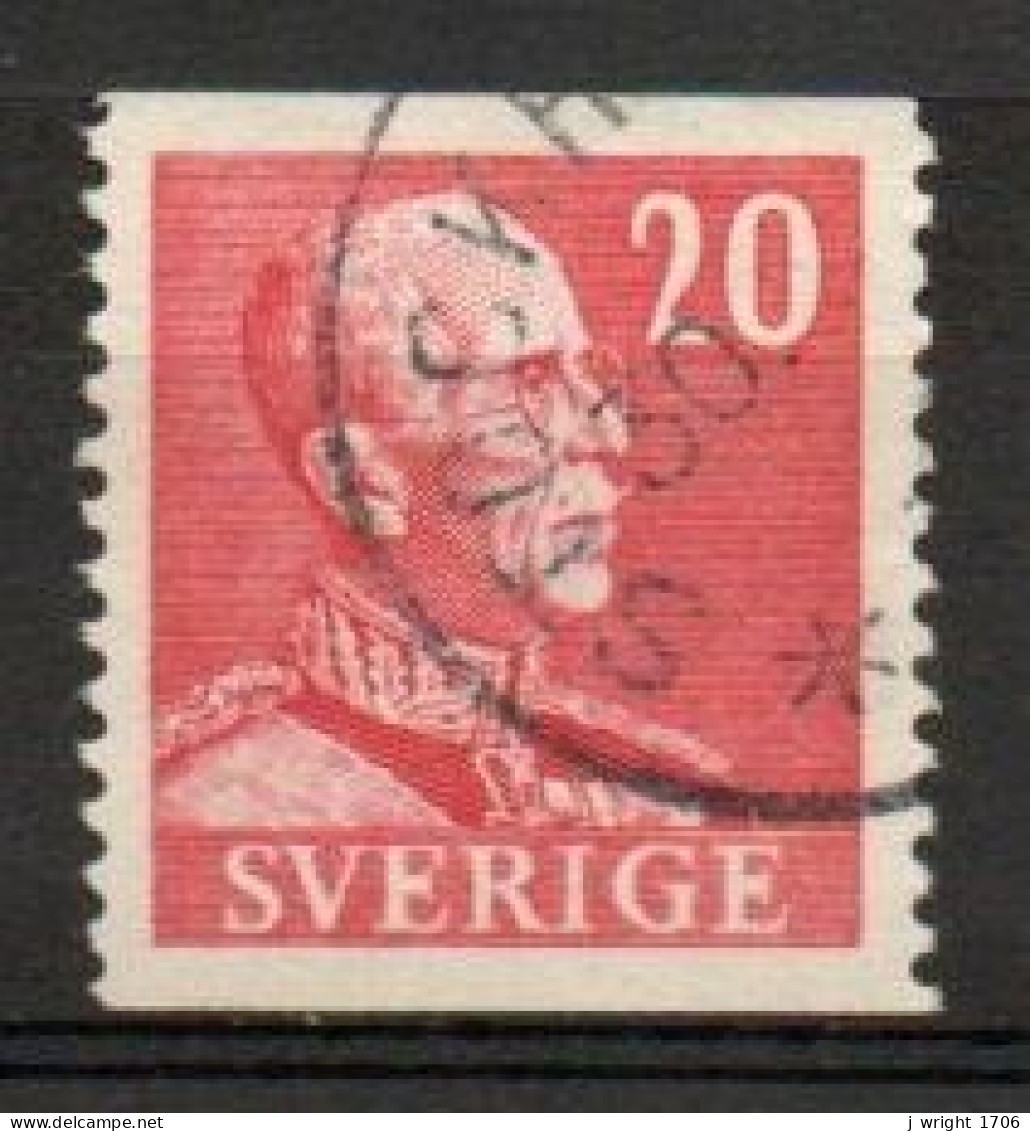 Sweden, 1939, King Gustaf V, 20ö/Small '20'/Perf 2 Sides, USED - Gebruikt