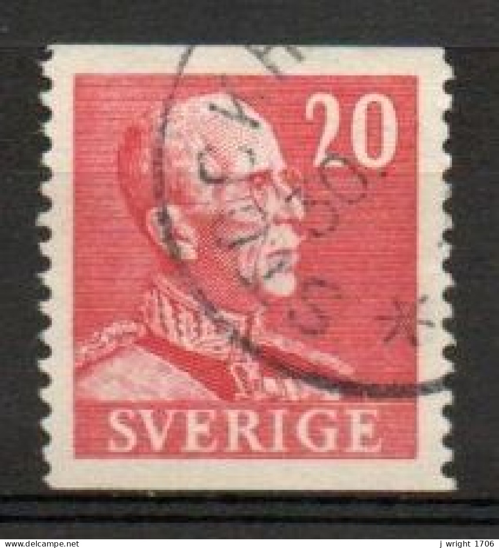 Sweden, 1939, King Gustaf V, 20ö/Small '20'/Perf 2 Sides, USED - Gebraucht