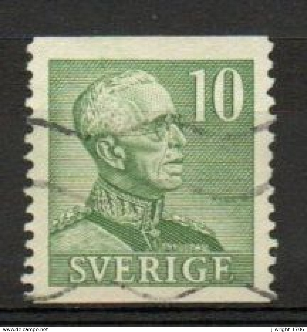 Sweden, 1948, King Gustaf V/Green, 10ö/Perf 2 Sides, USED - Gebraucht