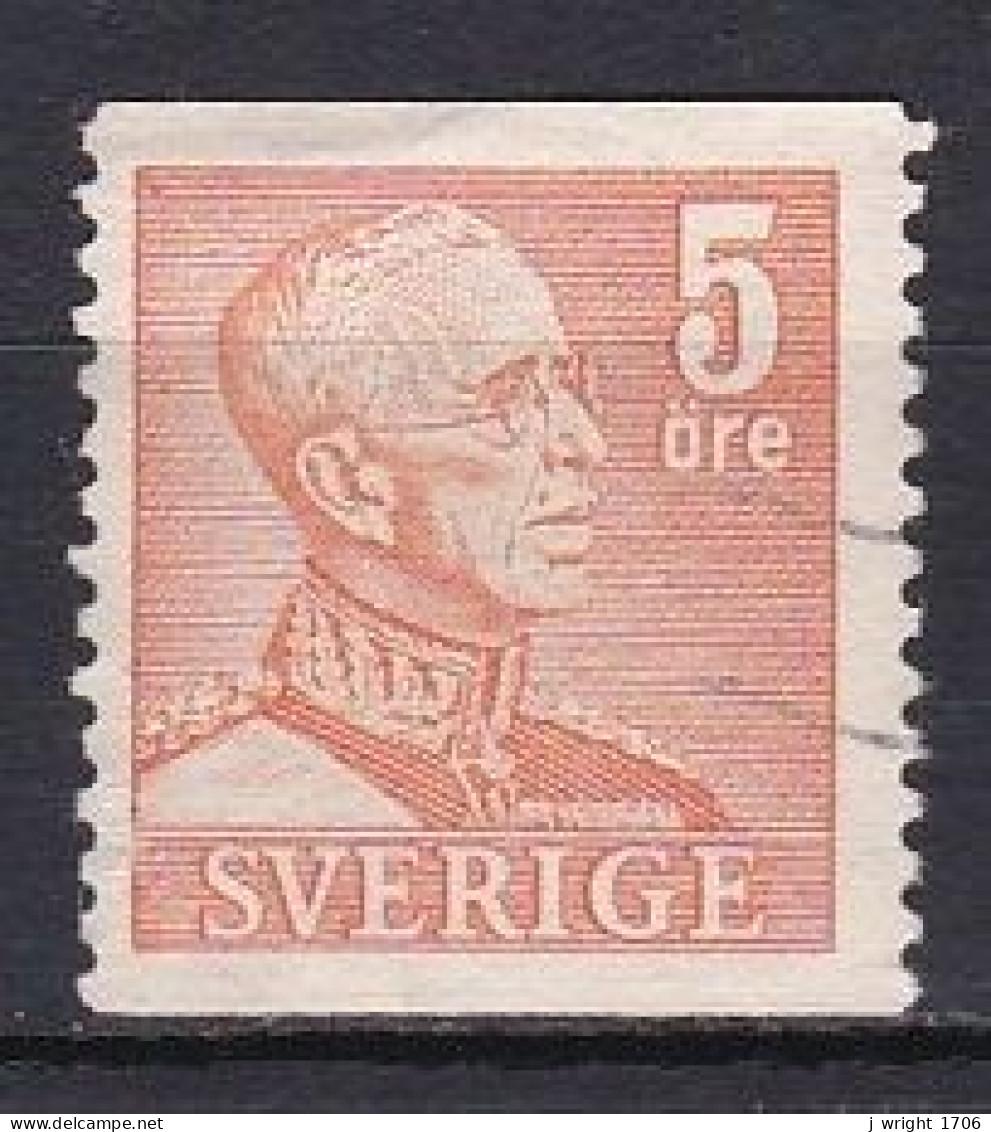 Sweden, 1948, King Gustaf V, 5ö/Orange, USED - Oblitérés