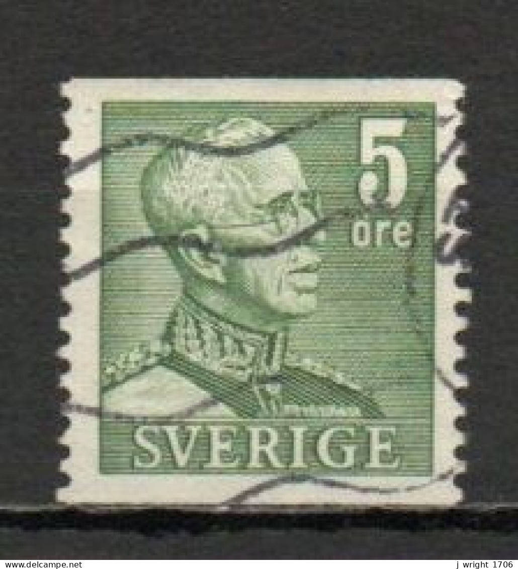 Sweden, 1941, King Gustaf V, 5ö/Green/Perf 2 Sides, USED - Oblitérés