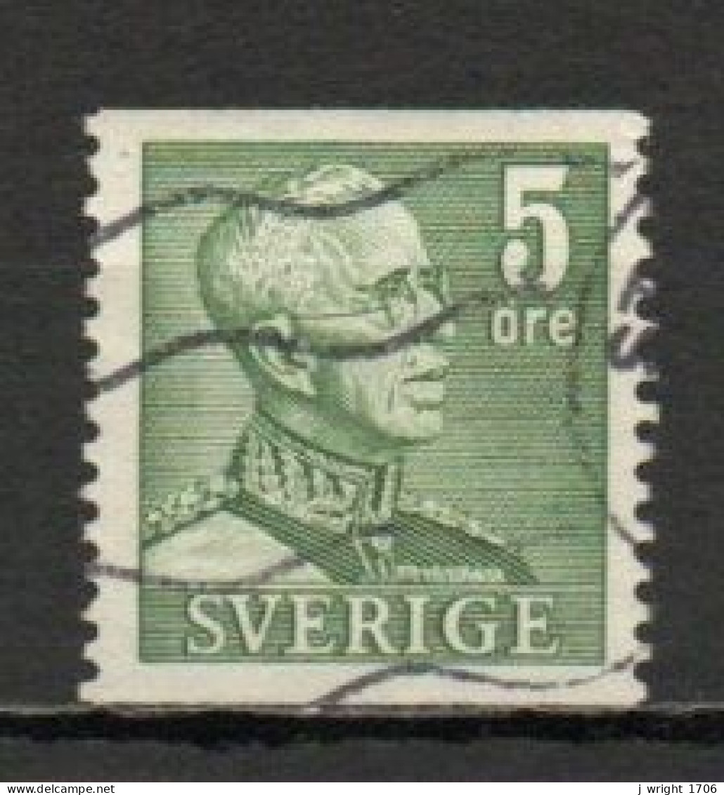 Sweden, 1941, King Gustaf V, 5ö/Green/Perf 2 Sides, USED - Gebraucht