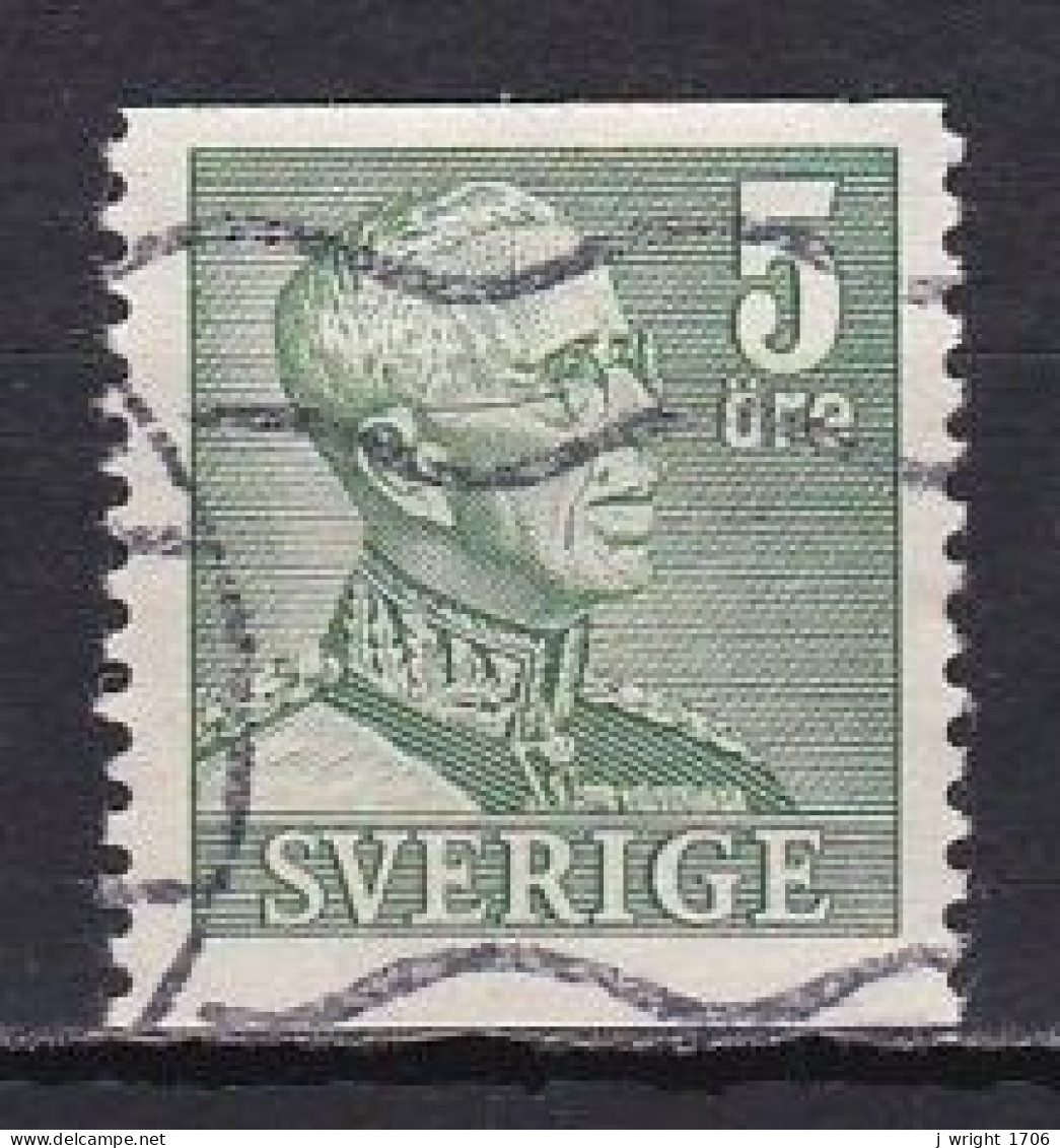 Sweden, 1941, King Gustaf V, 5ö/Green/Perf 2 Sides, USED - Gebruikt