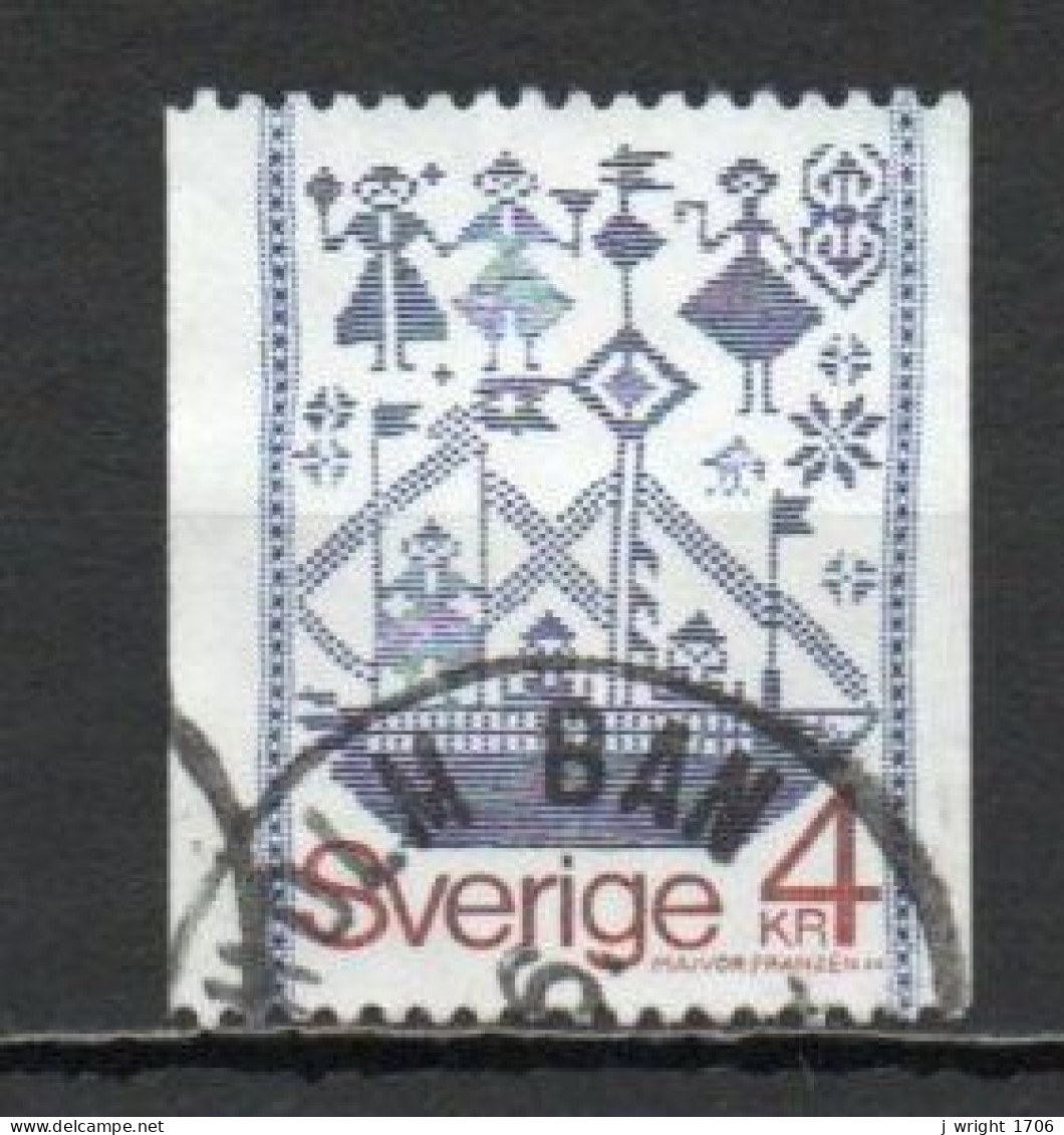Sweden, 1979, Textile Wall Hanging, 4kr, USED - Used Stamps