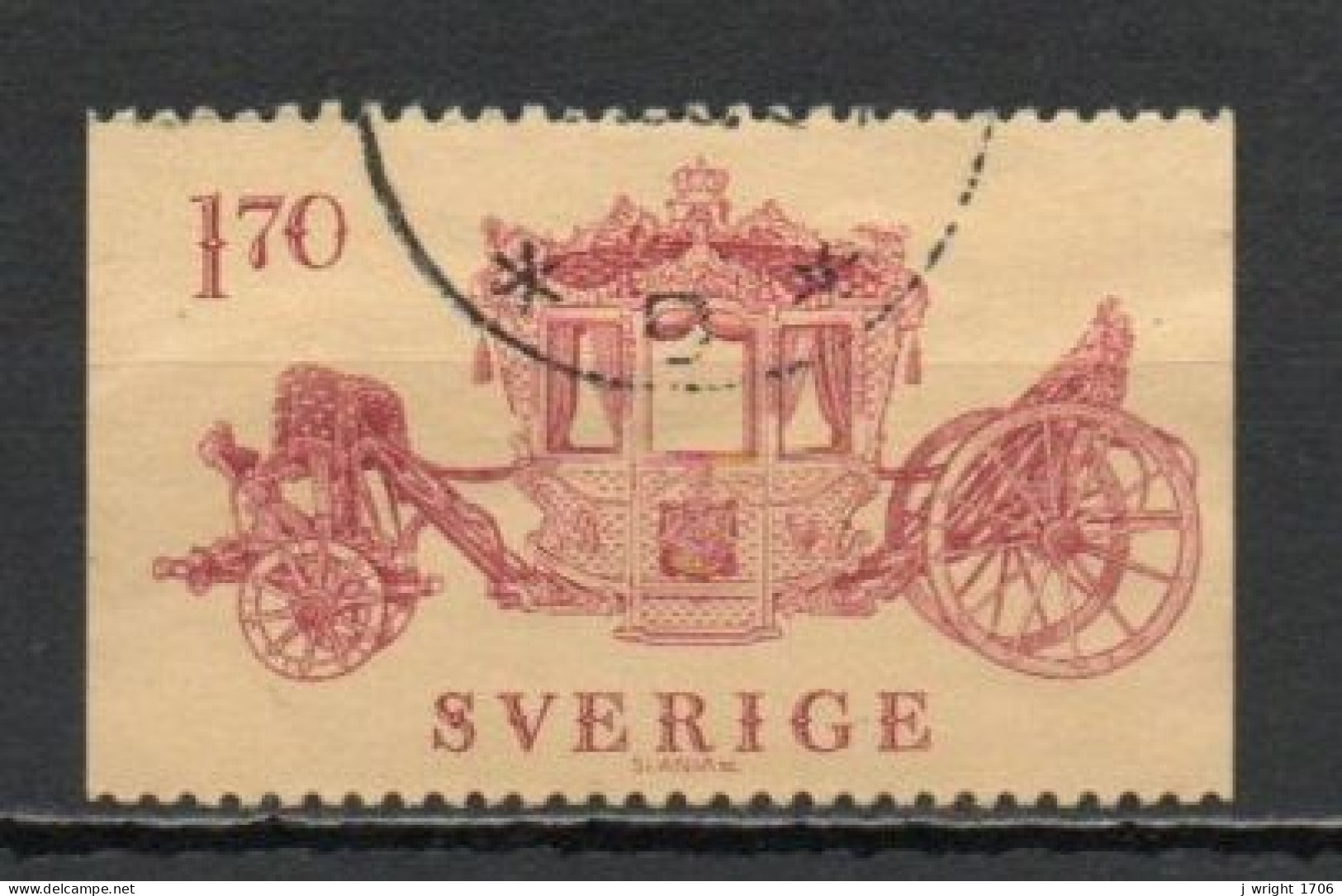 Sweden, 1978, Coronation Coach, 1.70kr, USED - Used Stamps