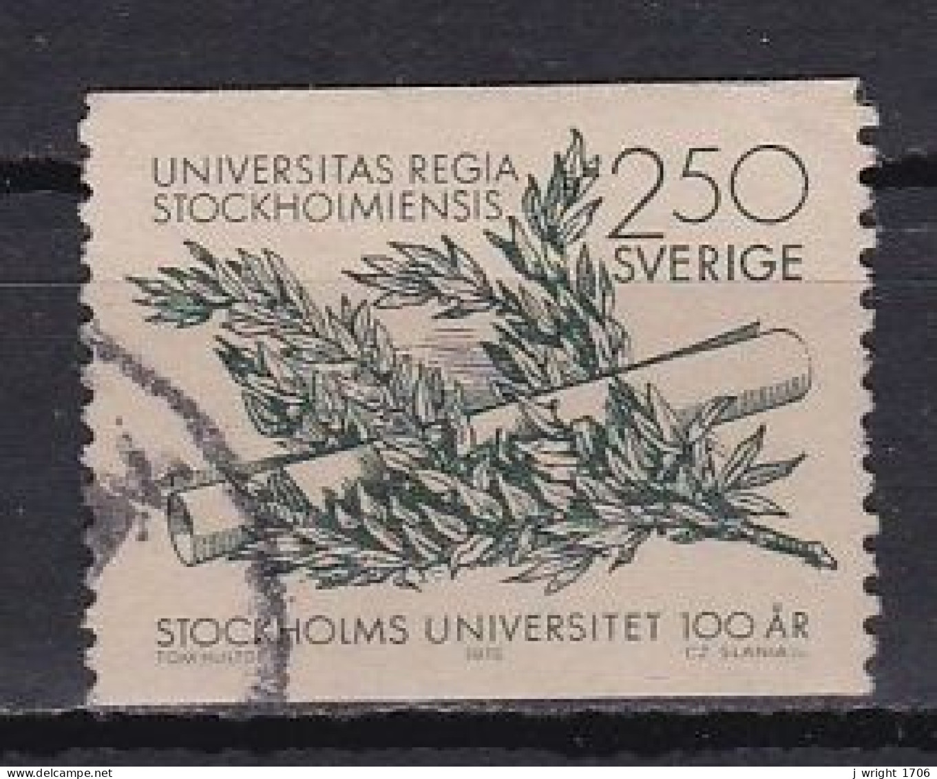 Sweden, 1978, University Of Stockholm, 2.50kr, USED - Used Stamps