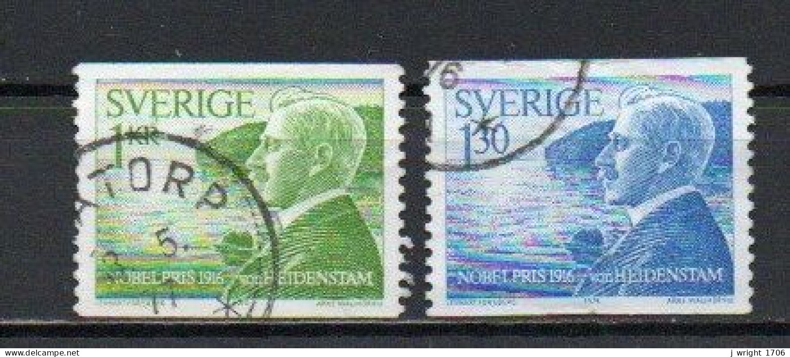 Sweden, 1976, Nobel Prize Winners 1916, Set, USED - Used Stamps