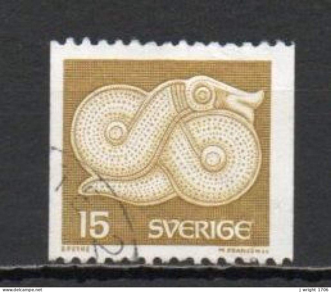 Sweden, 1976, Bronze Clasp, 15ö, USED - Oblitérés