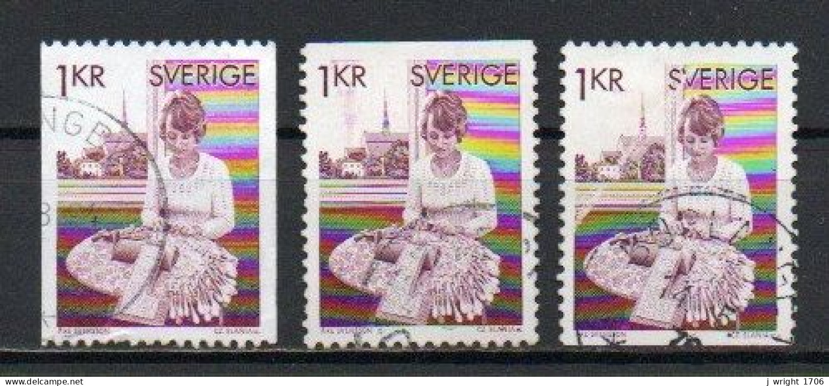 Sweden, 1976, Lace Maker, 1kr, USED - Gebruikt