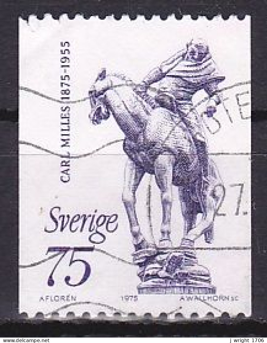 Sweden, 1975, Carl Milles, 75ö, USED - Oblitérés