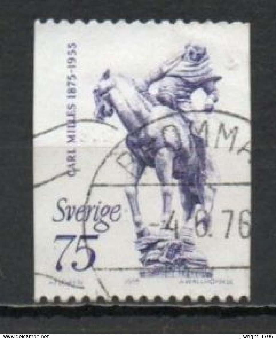 Sweden, 1975, Carl Milles, 75ö, USED - Gebruikt