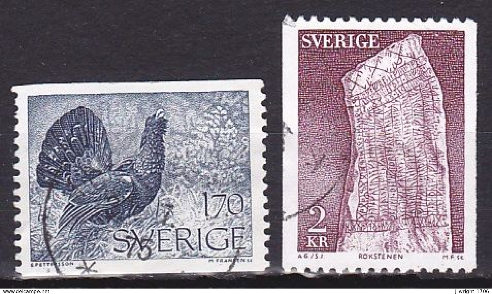Sweden, 1975, Capercaille & Rök Stone, Set, USED - Used Stamps