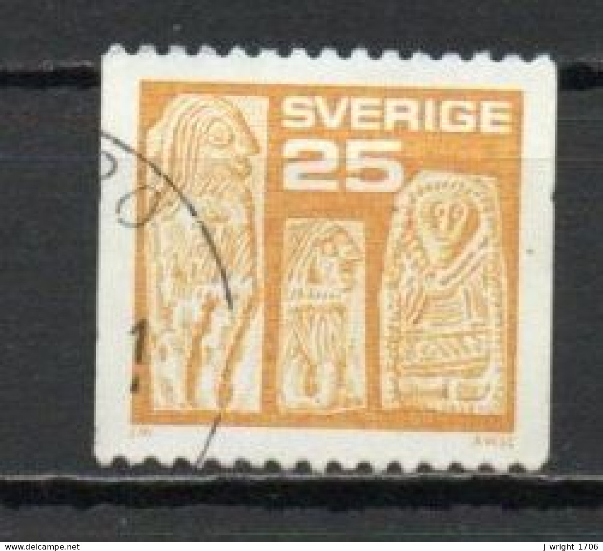 Sweden, 1975, Gold Figures, 25ö, USED - Gebruikt