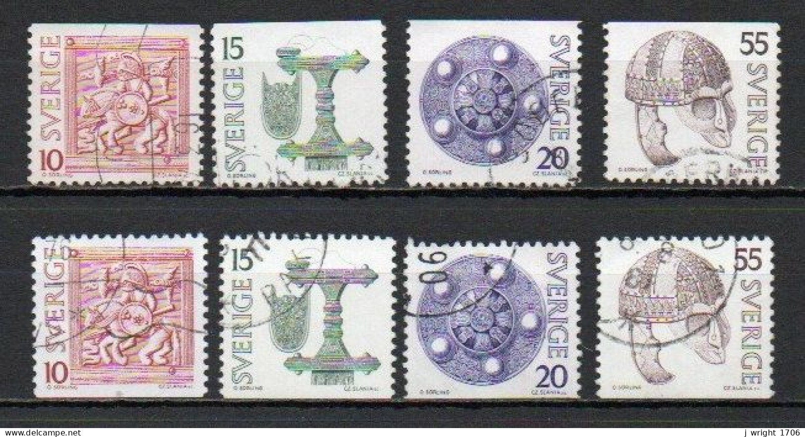 Sweden, 1975, Archaeological Discoveries, Set, USED - Gebraucht