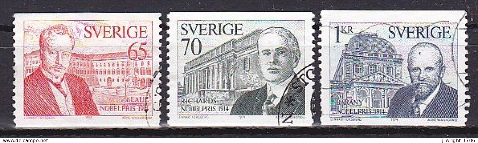 Sweden, 1974, Nobel Prize Winners 1914, Set, USED - Gebruikt